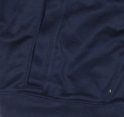 Abercrombie & Fitch Men's Blue XS Track Jacket Full Zip Cotton Blend