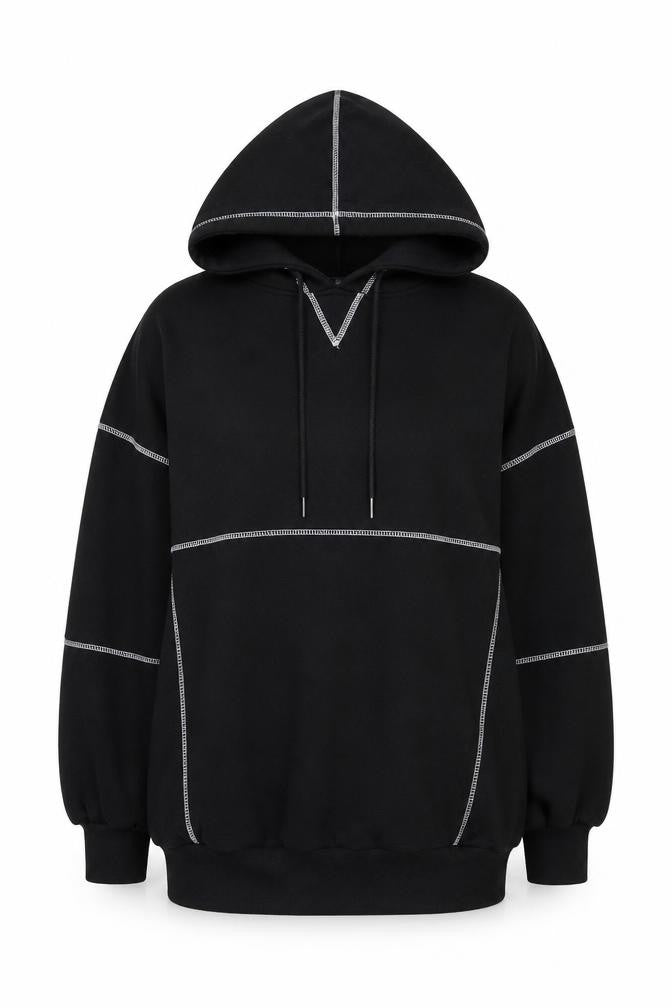 Womens UK Size 8 Missguided Black Pullover Hoodie