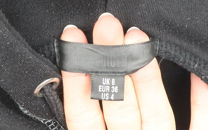 Womens UK Size 8 Missguided Black Pullover Hoodie