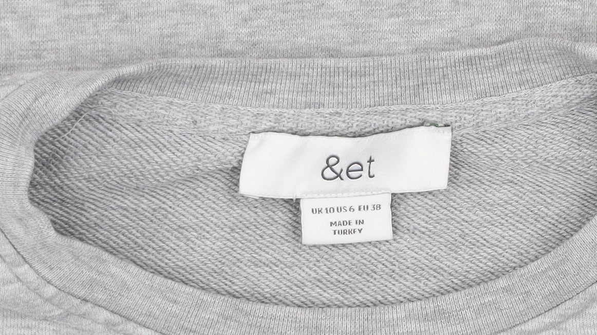 Womens UK Size 10 &et Grey Pullover Sweatshirt