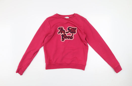 Womens UK Size XS Warehouse Pink Pullover Sweatshirt