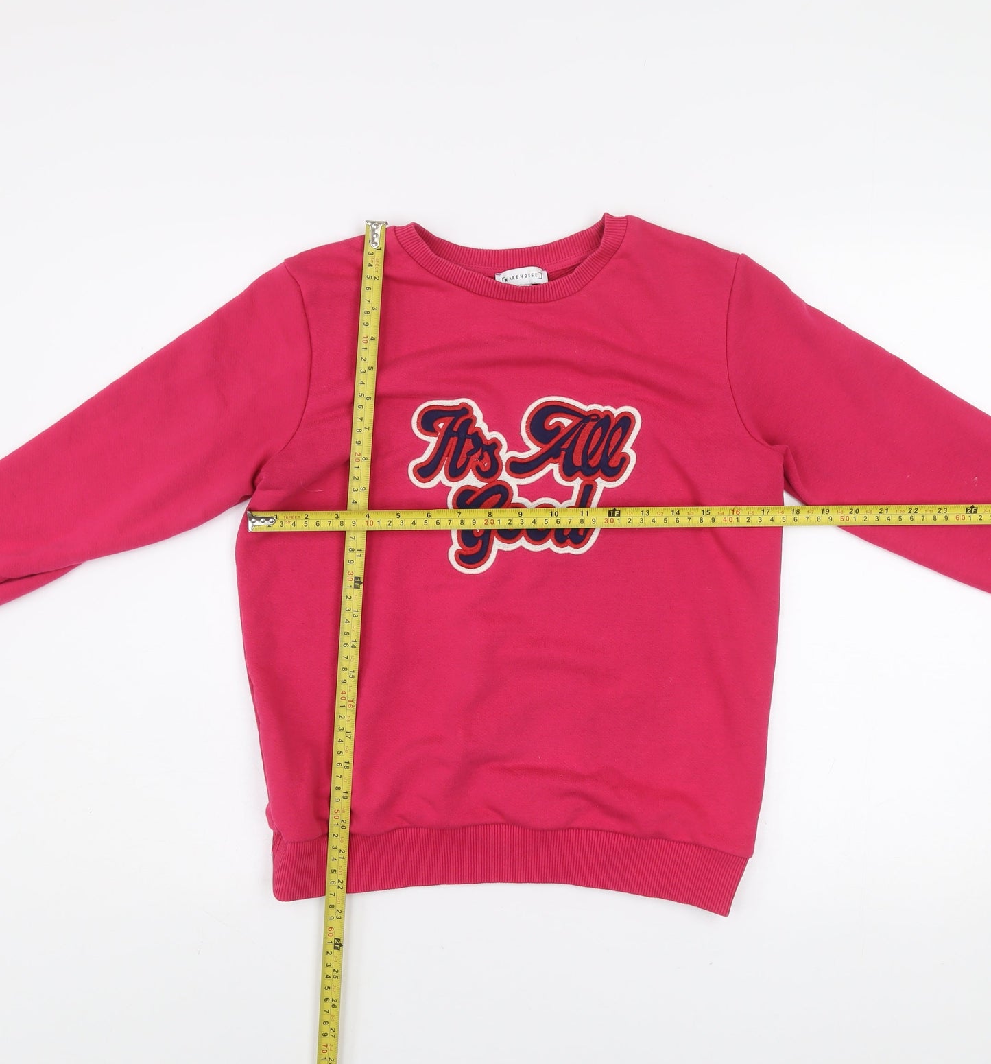 Womens UK Size XS Warehouse Pink Pullover Sweatshirt