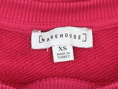 Womens UK Size XS Warehouse Pink Pullover Sweatshirt