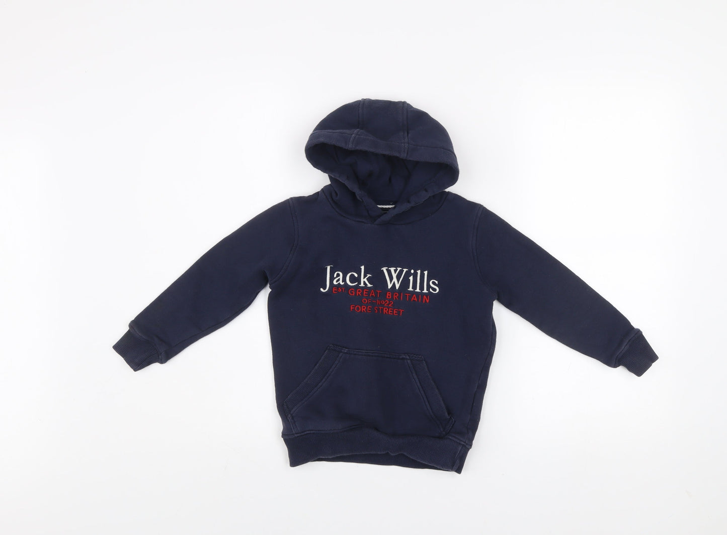 Boys UK Size 5-6 Years Jack Wills Blue Pullover Hoodie
