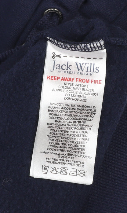 Boys UK Size 5-6 Years Jack Wills Blue Pullover Hoodie