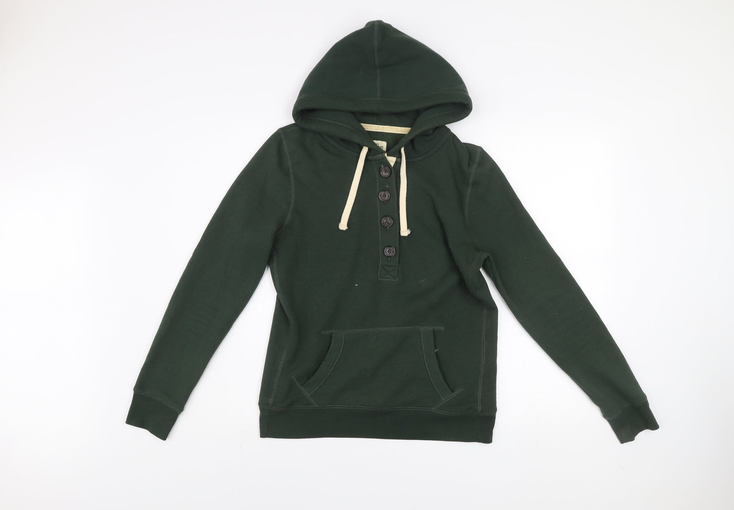 Mens UK Size S Clockhouse Green Henley Hoodie