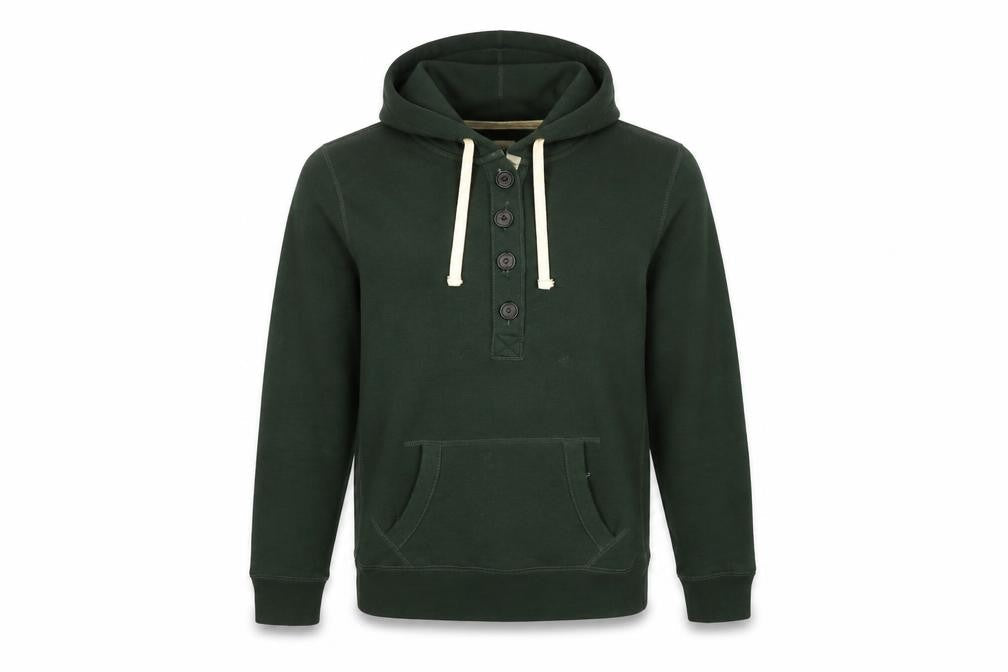 Mens UK Size S Clockhouse Green Henley Hoodie