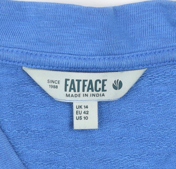 Womens UK Size 14 FatFace Blue Pullover Sweatshirt