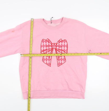 Womens UK Size 12 Threadbare Pink Pullover Sweatshirt