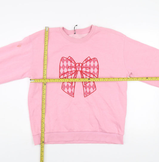 Womens UK Size 12 Threadbare Pink Pullover Sweatshirt