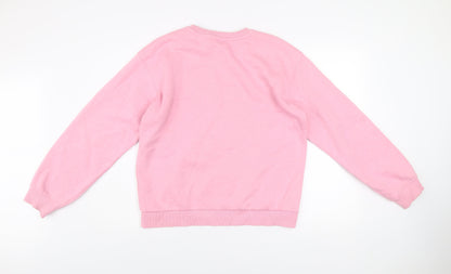 Womens UK Size 12 Threadbare Pink Pullover Sweatshirt