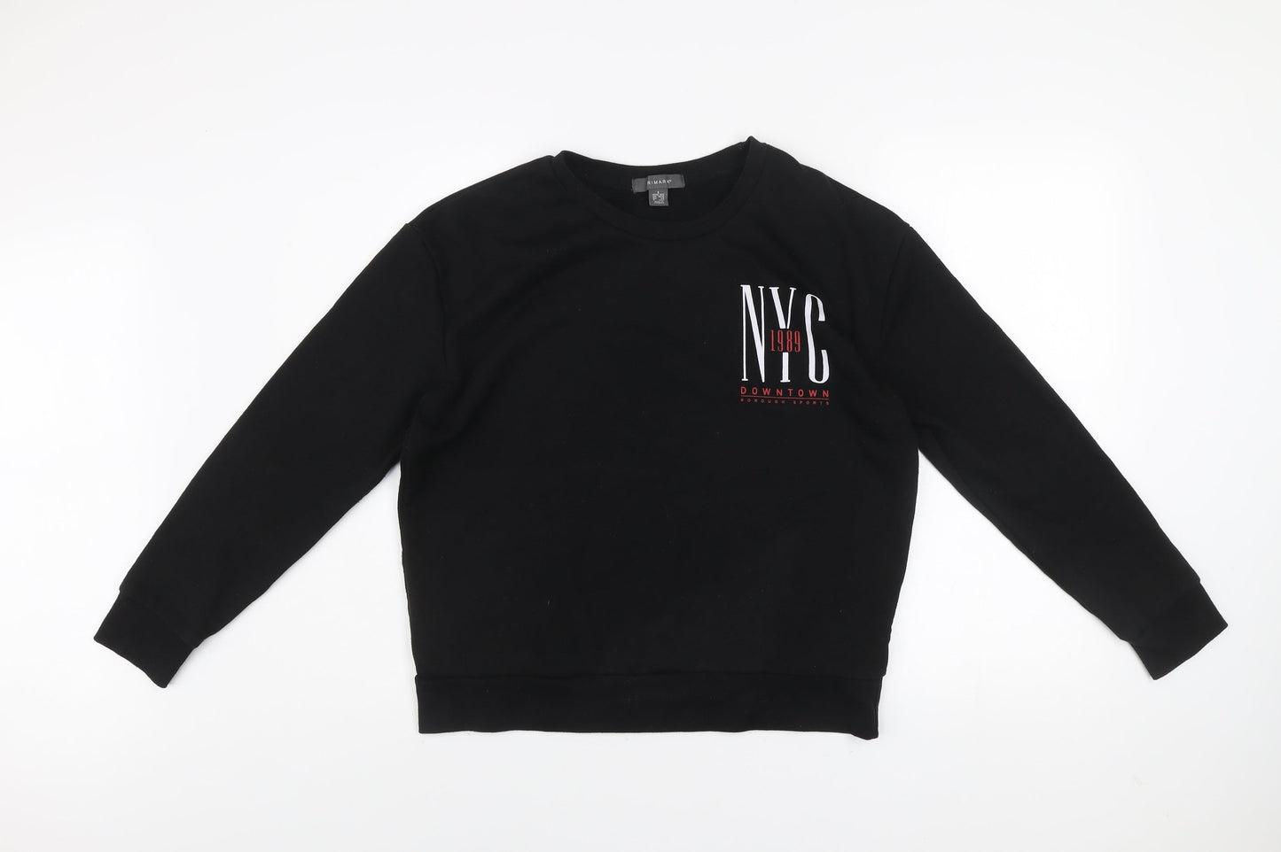 Primark Women Black NYC 1989 Crew Neck Pullover Sweatshirt Size 10/12