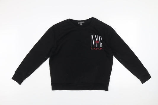 Primark Women Black NYC 1989 Crew Neck Pullover Sweatshirt Size 10/12