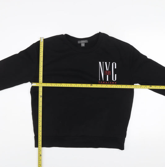 Primark Women Black NYC 1989 Crew Neck Pullover Sweatshirt Size 10/12