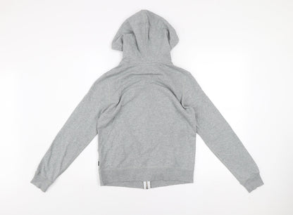 Converse Men's Grey Full Zip Hooded Track Jacket Size S