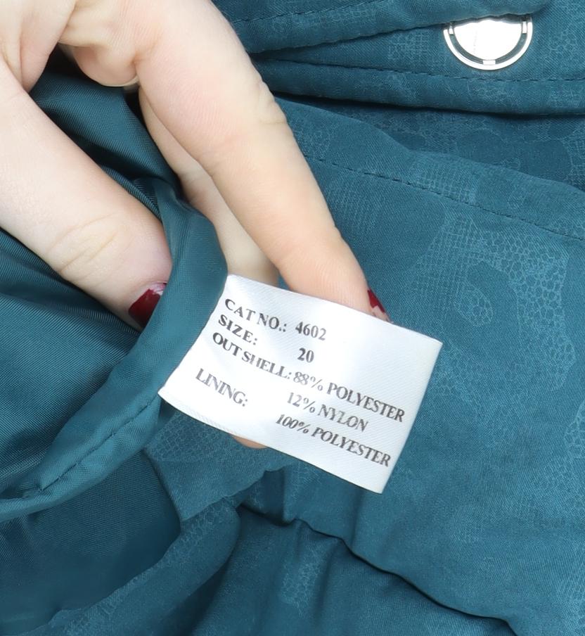 Womens UK Size 20 Finesse Blue Parka Coat