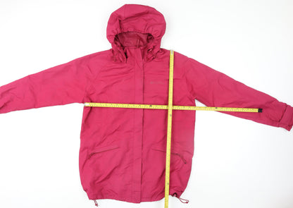 Mountain Warehouse Womens Pink Waterproof Hooded Rain Jacket Size 12