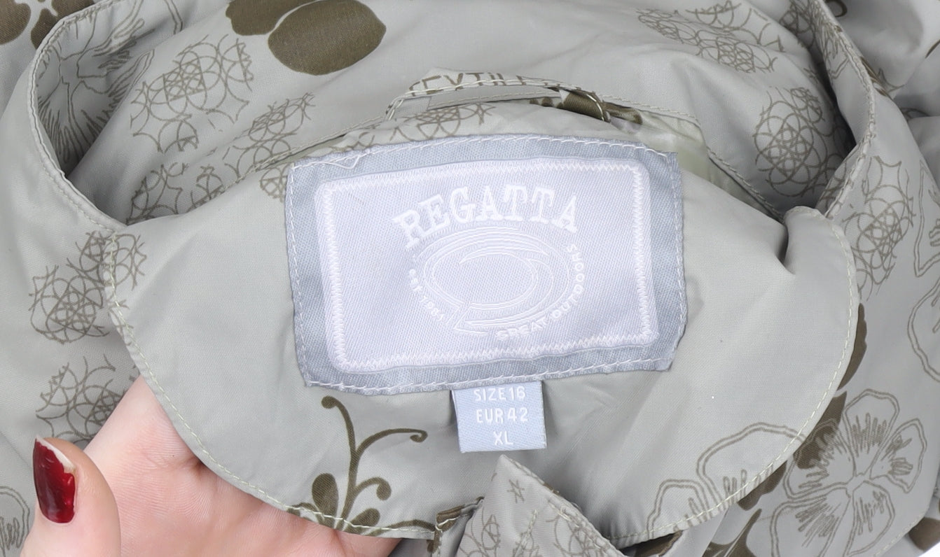 Womens UK Size 16 Regatta Beige Rain Coat
