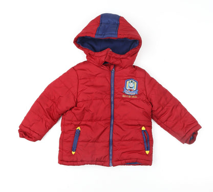 Marks and Spencer Boys Red Thomas the Tank Engine Puffer Jacket 18-24 Months