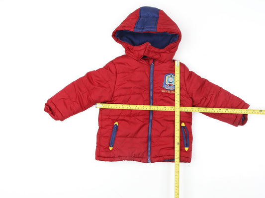 Marks and Spencer Boys Red Thomas the Tank Engine Puffer Jacket 18-24 Months