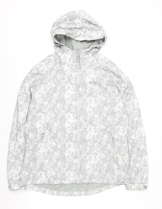 Mountain Warehouse Womens Grey Waterproof Hooded Rain Jacket Size 14