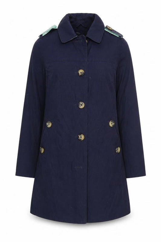 Womens UK Size 6 Boden Blue Trench Coat
