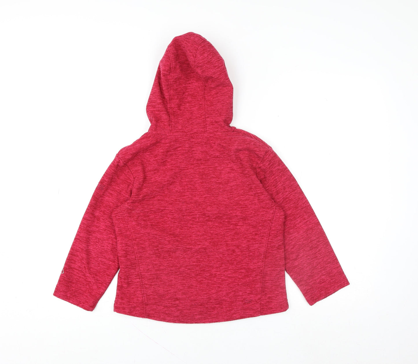 Regatta Girls Red Fleece Pullover Hoodie 7-8 Years Warm Casual Top