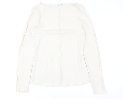 Womens UK Size 10 Marks and Spencer Ivory Basic Blouse