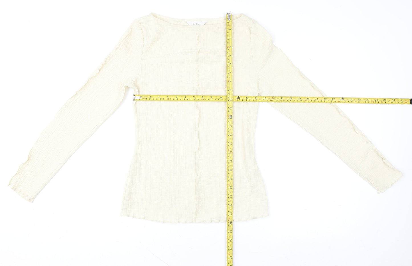 Womens UK Size 10 Marks and Spencer Ivory Basic Blouse