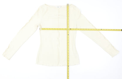 Womens UK Size 10 Marks and Spencer Ivory Basic Blouse