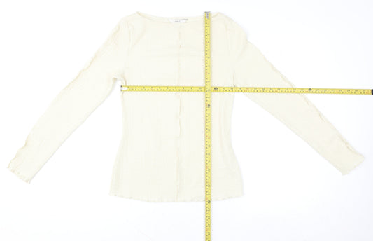 Womens UK Size 10 Marks and Spencer Ivory Basic Blouse