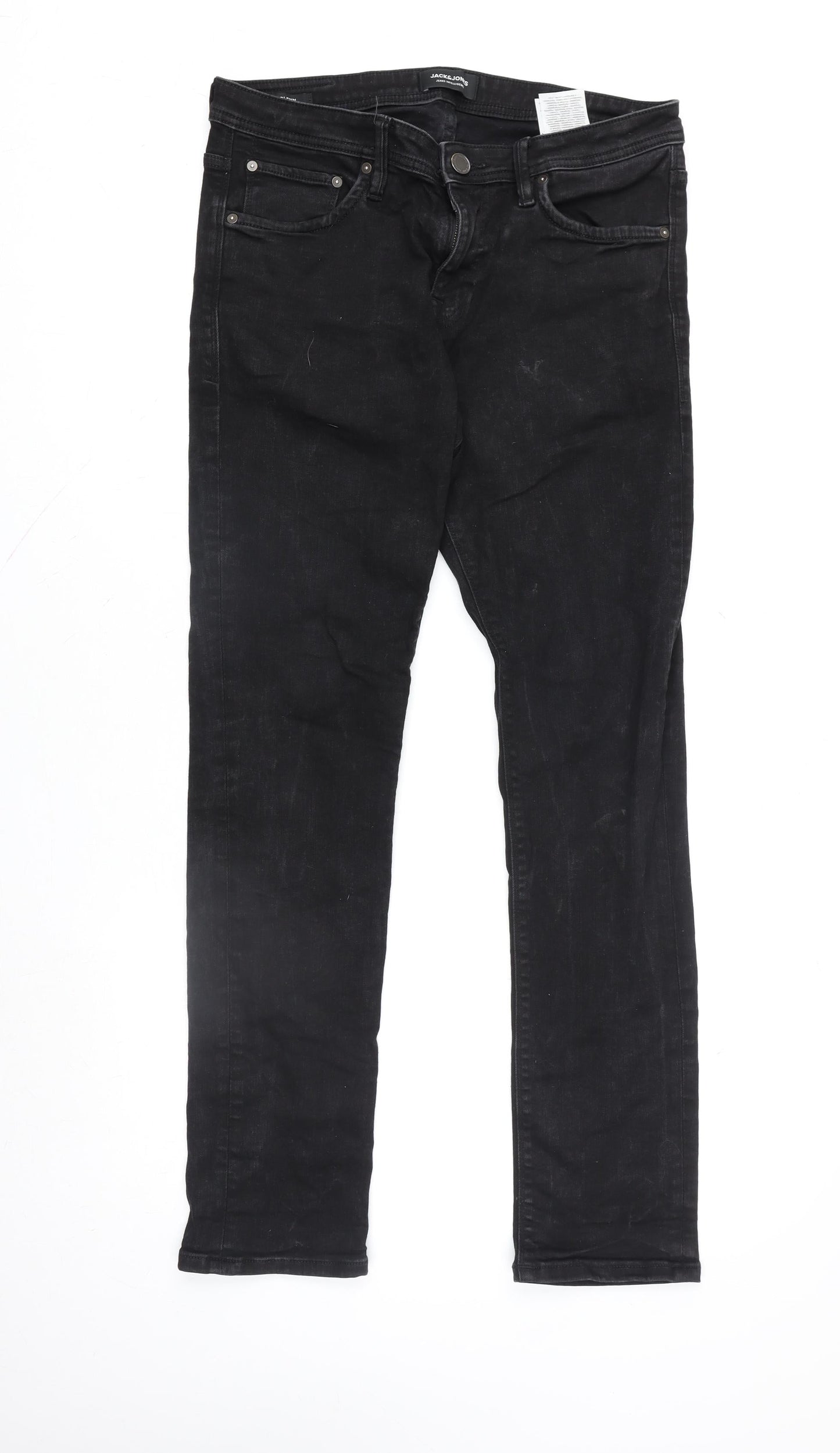 Jack & Jones Men's Black Slim Fit Denim Jeans 32x32