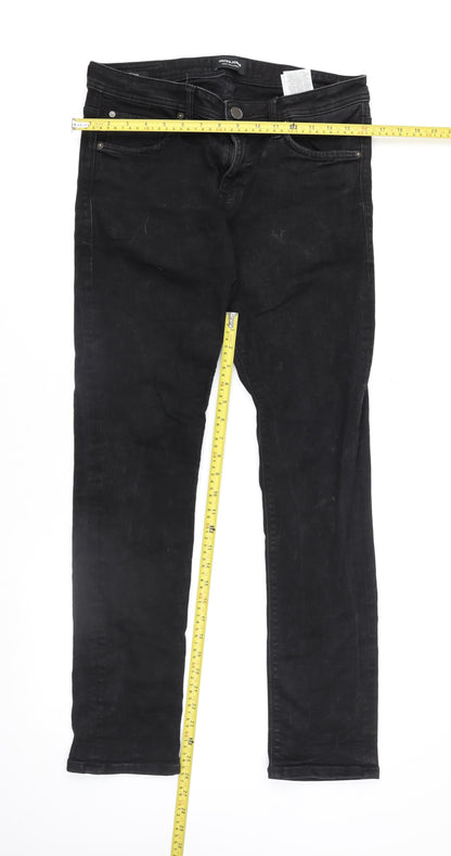 Jack & Jones Men's Black Slim Fit Denim Jeans 32x32