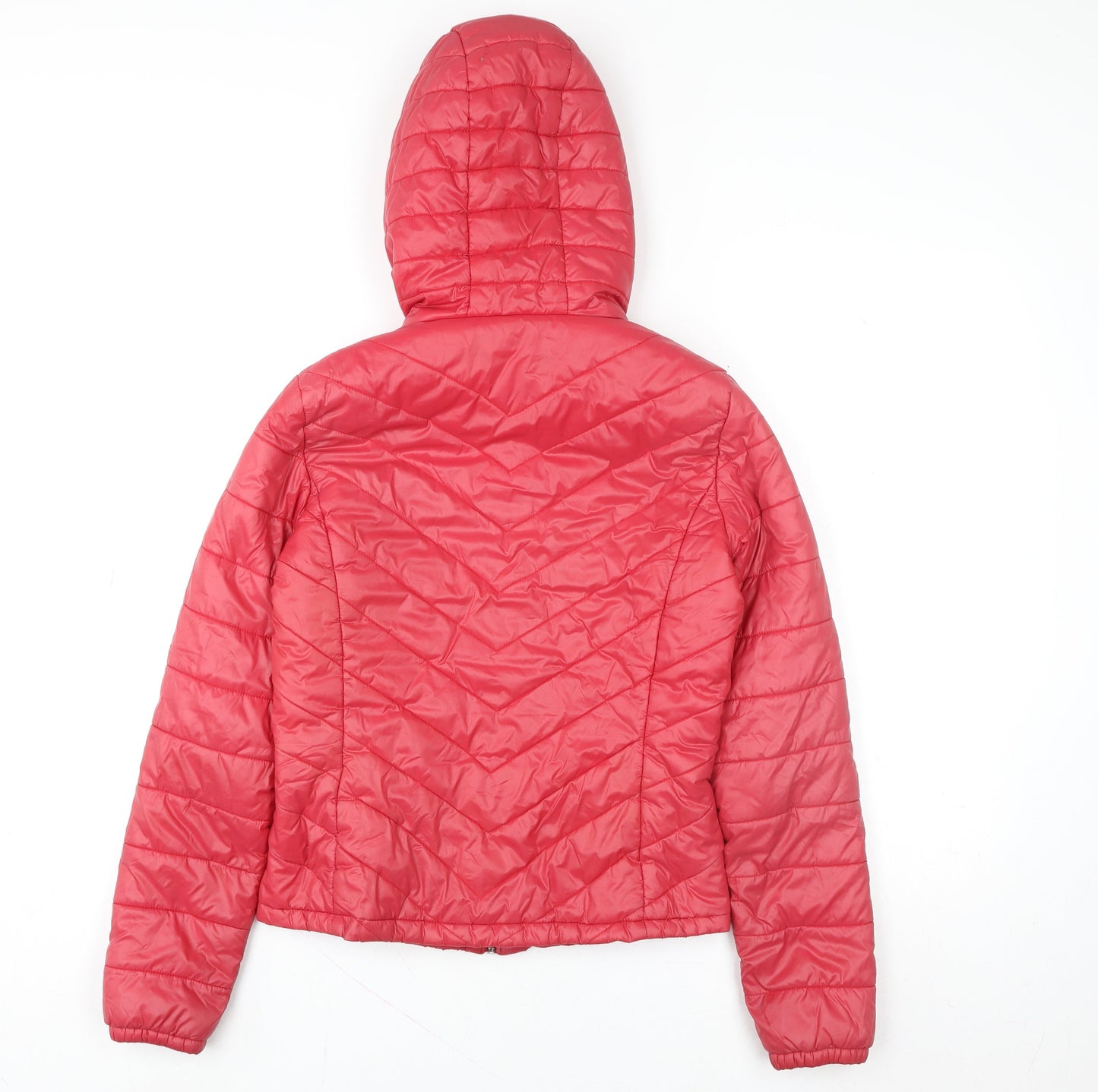 Womens UK Size 8 Bershka Pink Puffer Jacket