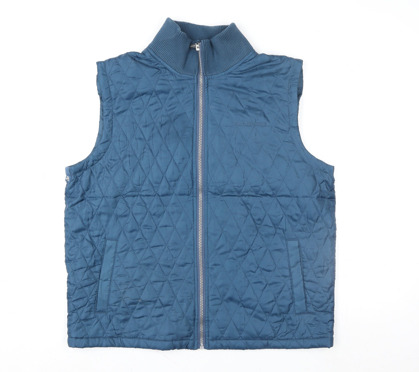 Womens UK Size XL Calvin Klein Jeans Blue Quilted Coat