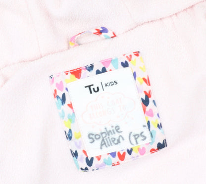 Tu Kids Girls Multicoloured Heart Print Hooded Puffer Gilet 2 Years
