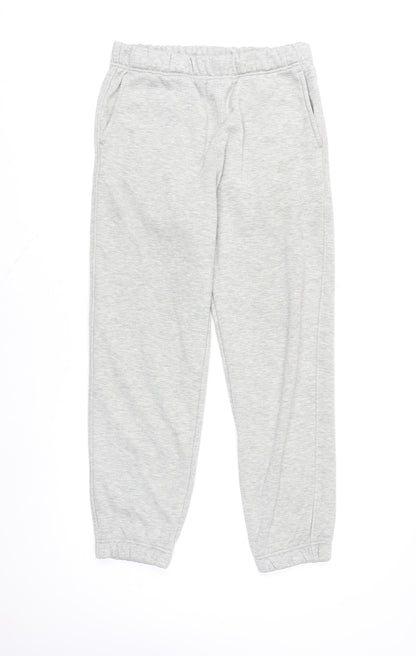 Uniqlo Men’s Grey HEATTECH Fleece-Lined Jogger Trousers Size M