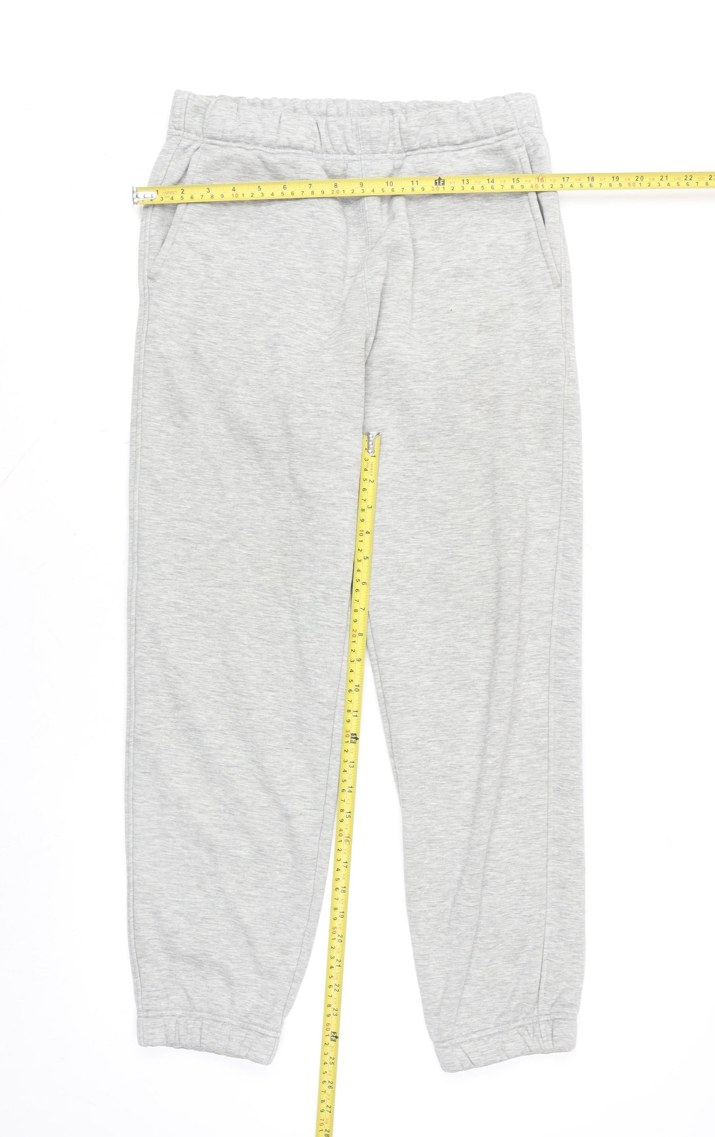 Uniqlo Men’s Grey HEATTECH Fleece-Lined Jogger Trousers Size M