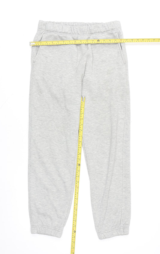 Uniqlo Men’s Grey HEATTECH Fleece-Lined Jogger Trousers Size M