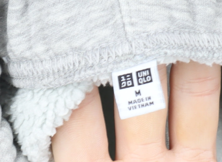 Uniqlo Men’s Grey HEATTECH Fleece-Lined Jogger Trousers Size M