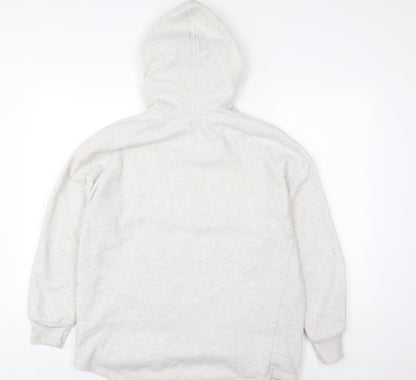 Nutmeg Women Beige 1/2 Zip Hoodie Size 12 Fleece Sweatshirt