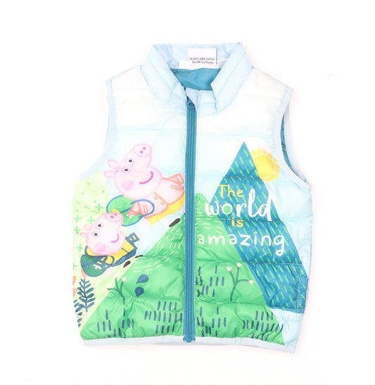 Peppa Pig Girls Multicoloured 2-3 Years Puffer Waistcoat Gilet