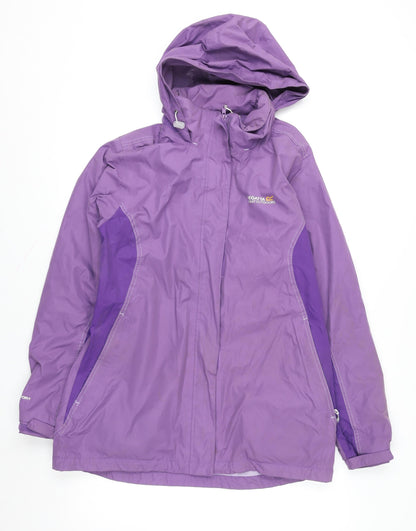 Regatta Great Outdoors Women's Purple Waterproof Hooded Jacket UK 14