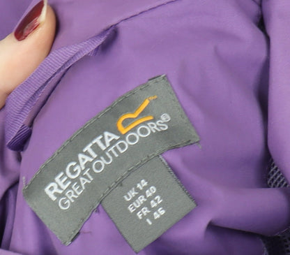 Regatta Great Outdoors Women's Purple Waterproof Hooded Jacket UK 14
