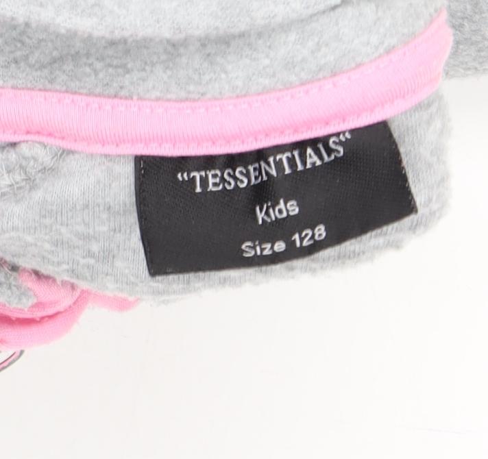 Girls UK Size 8 Years TESSENTIALS Grey Basic Jacket