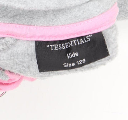 Girls UK Size 8 Years TESSENTIALS Grey Basic Jacket