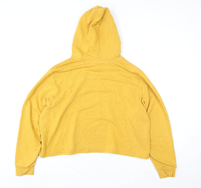 Mens UK Size L PUMA Yellow Pullover Hoodie