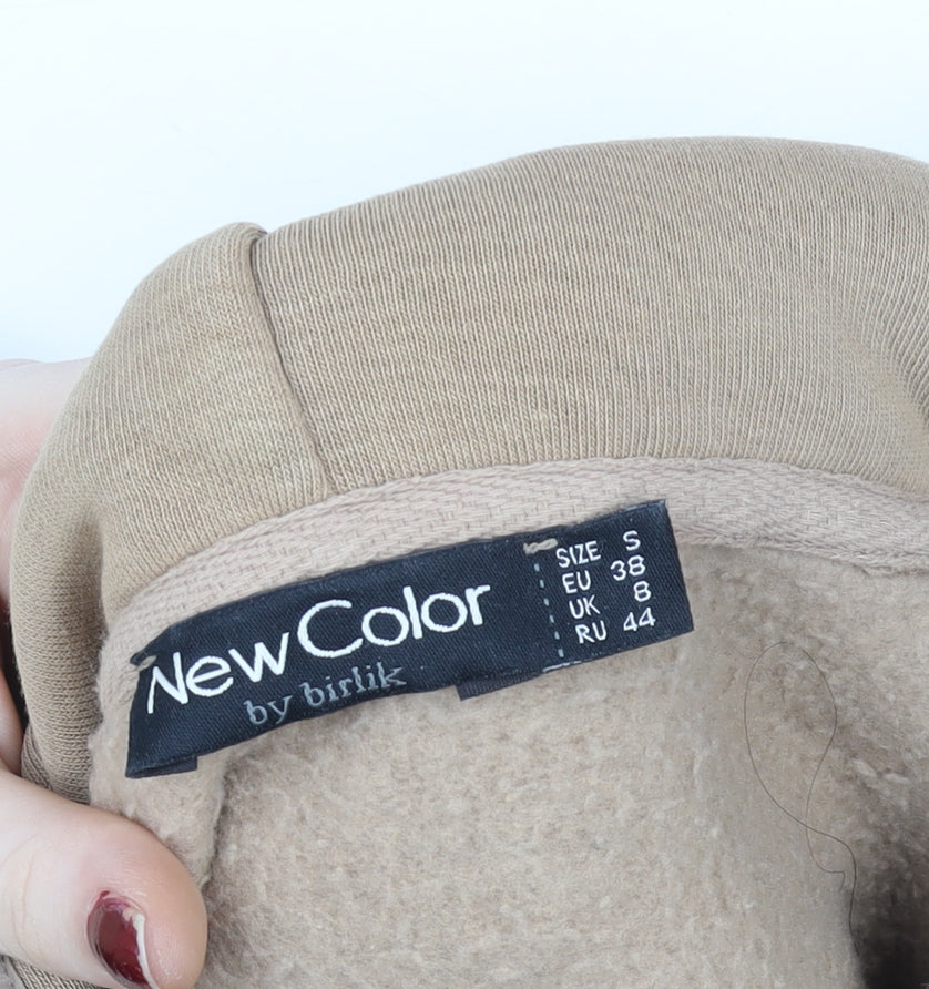 Womens UK Size 8 NewColor Beige Pullover Hoodie