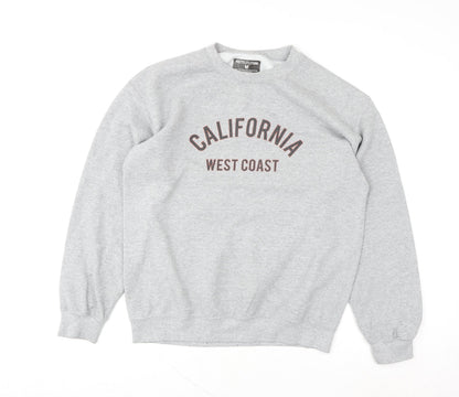 Womens UK Size S PRETTYLITTLETHING Grey Pullover Sweatshirt
