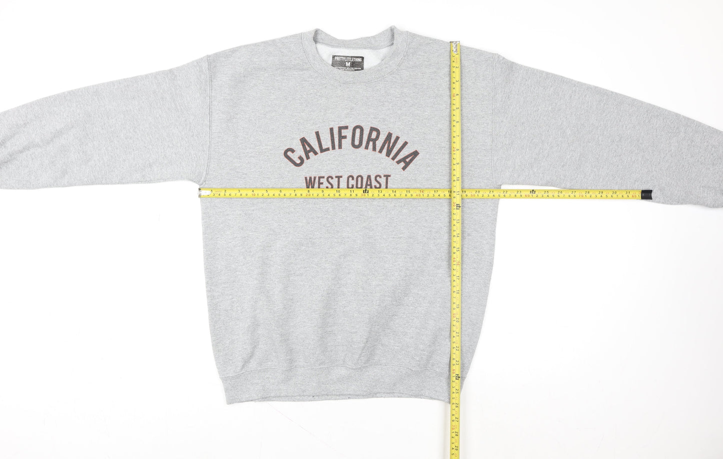 Womens UK Size S PRETTYLITTLETHING Grey Pullover Sweatshirt